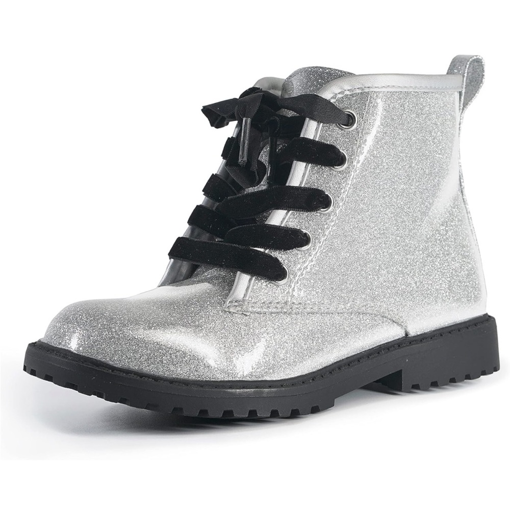 Glitter ankle boots